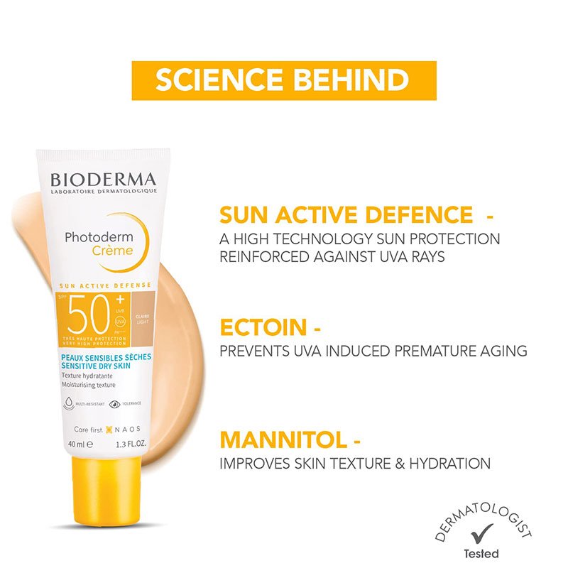 Bioderma Photoderm Creme Teinte Claire SPF 50+ Sunscreen – 40ml - Mega ...