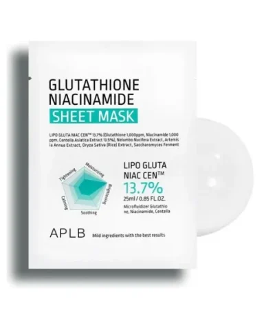 APLB Glutathione Niacinamide Sheet Mask 25ml