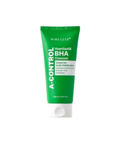 NINE LESS A-CONTROL HEARTLEAF & BHA CLEANSER 120ML