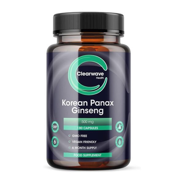Clearwave Health Korean Panax Ginseng 1000mg – 180 High Strength Capsules