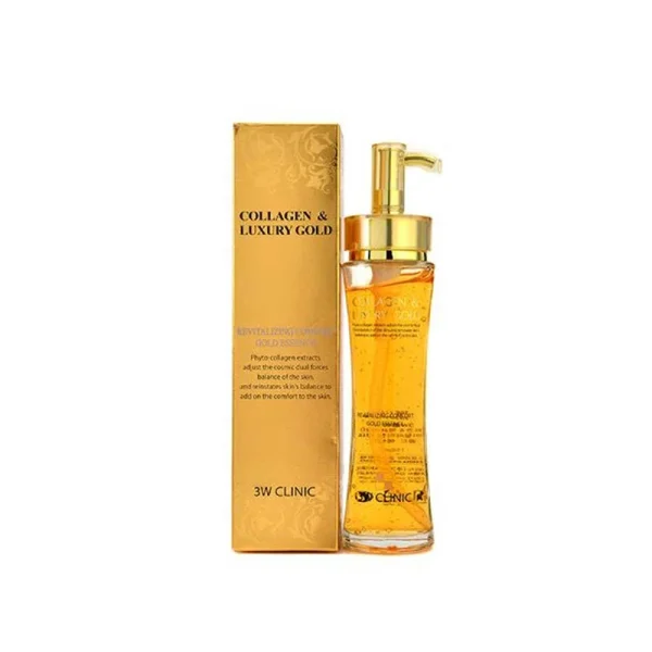 3W Clinic collagen and luxury revitalizing comfort 24K gold essence – 150ml