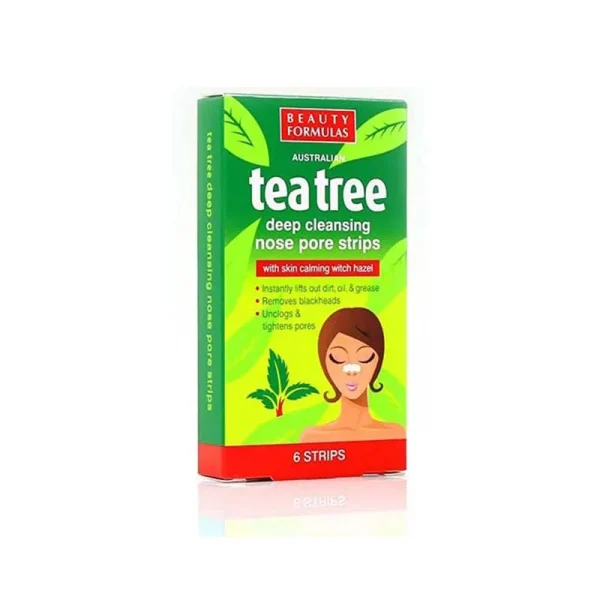 Beauty Formulas Tea Tree Deep Cleansing Nose Pore Strips 6pcs
