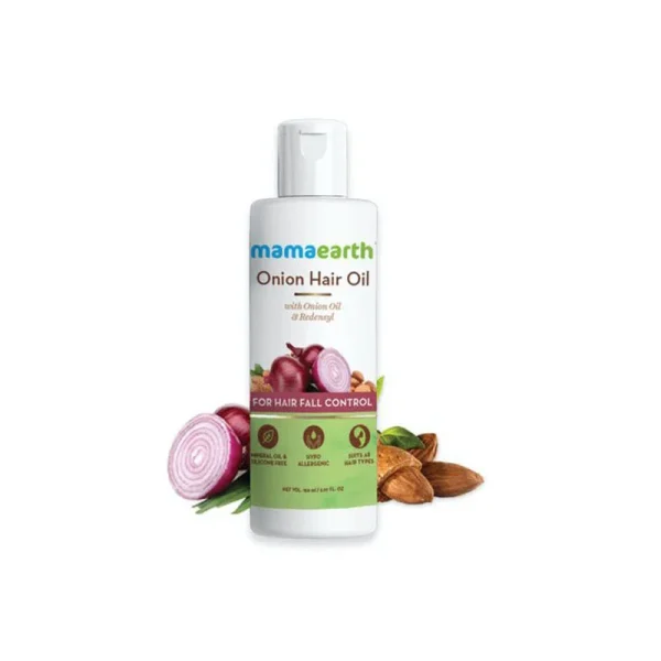 Mamaearth onion hair oil for hair regrowth & hair fall control with redensyl – 100ml
