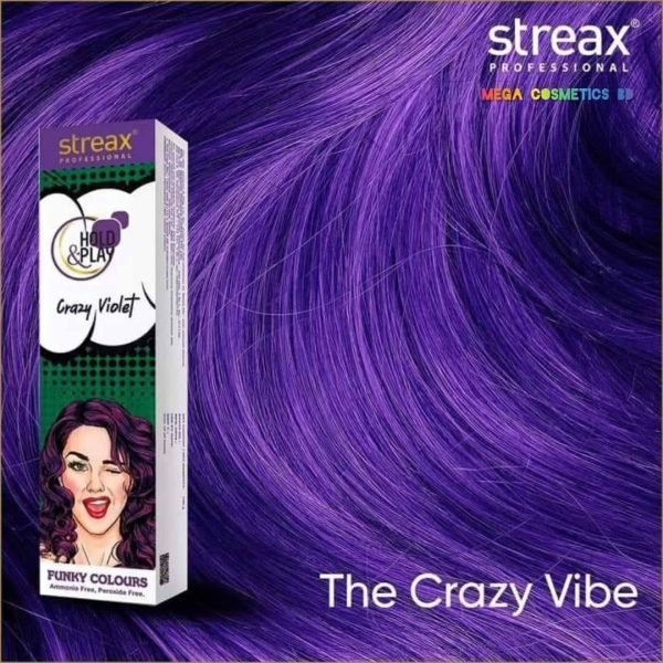 Streax Crazy Violet Hair Color 100gm