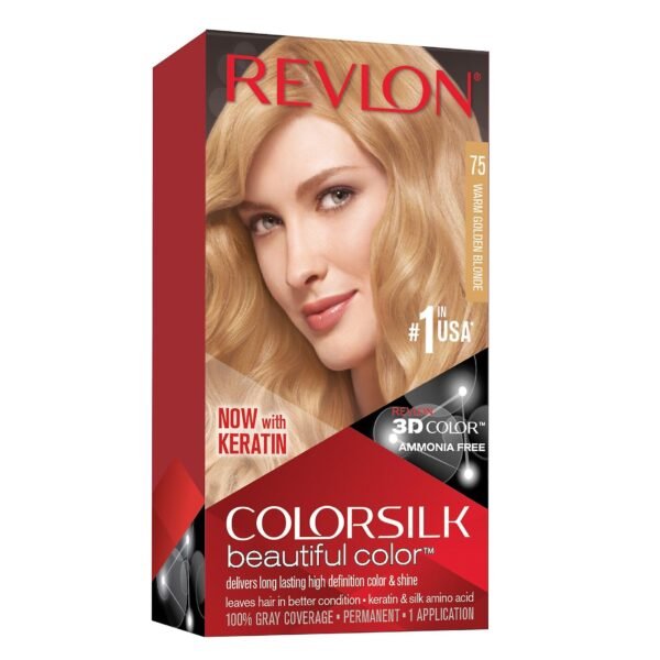 Revlon ColorSilk Permanent Hair Color 75 Warm Golden Blonde