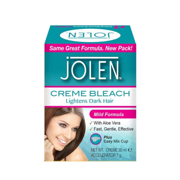 Jolen Crème Bleach Mild Formula For Face & Body (Creme 30ml, Accelerator 7gm)